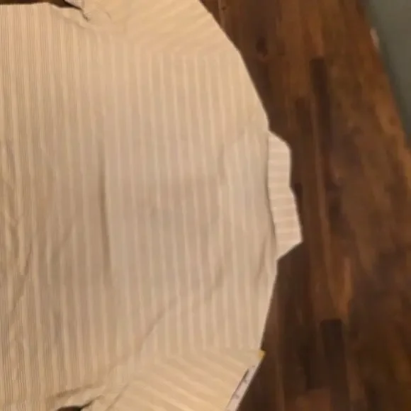 Maelreg Men's Golf Polo Shirt Large Olive Green Stripe Performance NWT - Picture 5 of 5